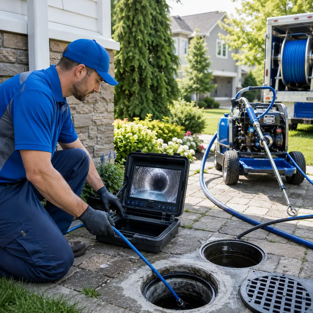 Outdoor drain cleaning professionals serving Rockbridge Baths, VA